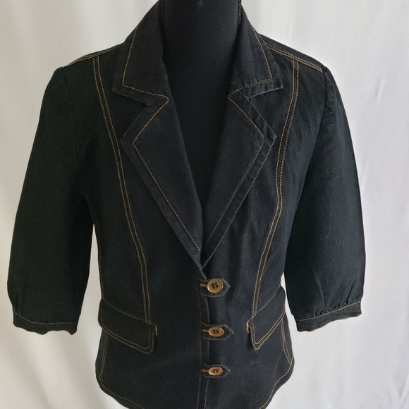 Bisou Bisou Jackets & Blazers - BISOU BISOU DENIM JACKET